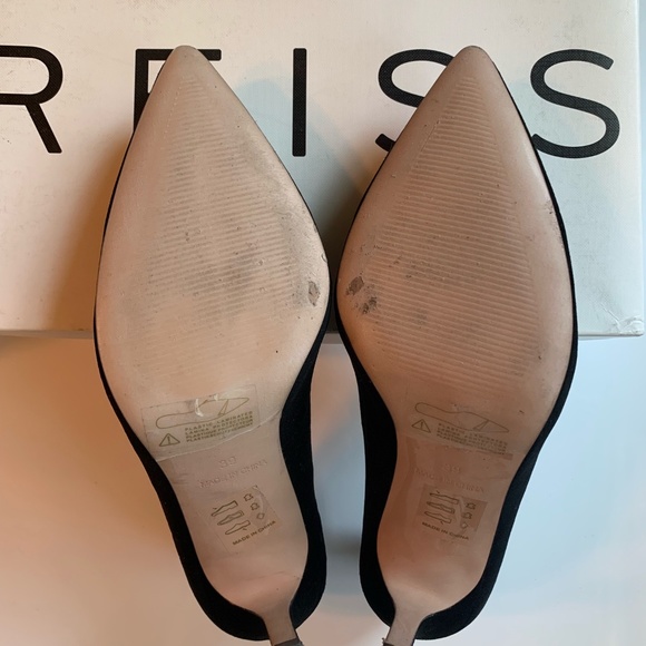 REISS Suede Black Harper Pumps EU 39 - Picture 4 of 7